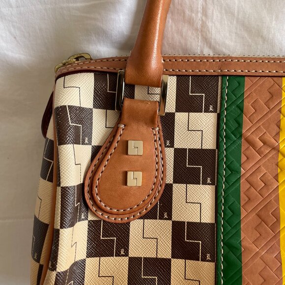 L.A.M.B. Gwen Stefani Checkered Ombré Leather Bag - Picture 2 of 8